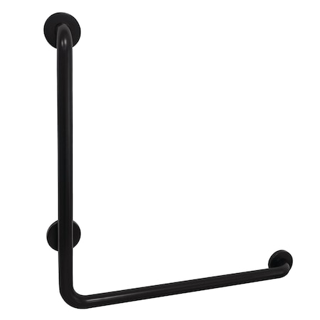 Made To Match L-Shaped Grab Bar, 27-1/16" L, 18 ga. Stainless Steel, Matte Black GBL1424CSR0